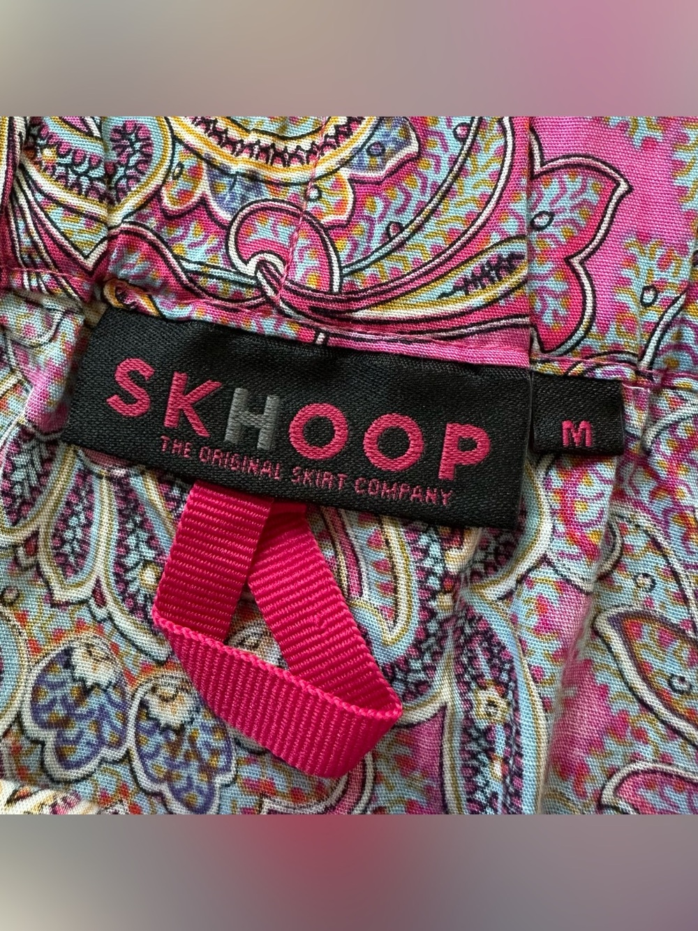 SKHOOP Paisley Cotton Skirt Medium - Picture 3 of 6
